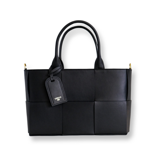 NEW! Woven Tote Black