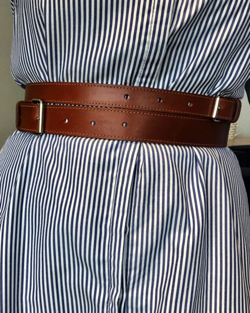 Double Leather Belt Tan